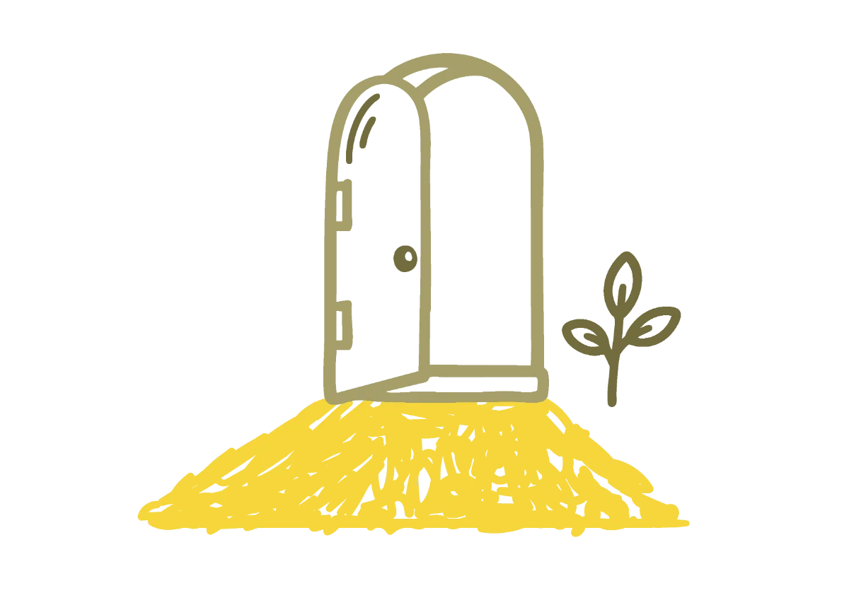 Ilustracija otvorenih vrata